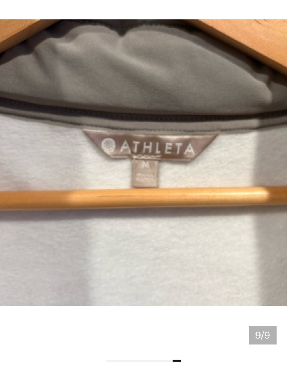 Athleta Victory Primaloft Full Zip-Up Hoodie Sweatshirt Heather Grey Fleece Line - Picture 9 of 9